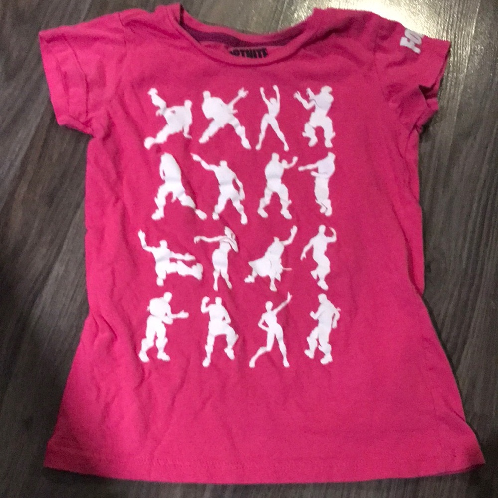 Fortnite Pink T-shirt with White Decals size M
